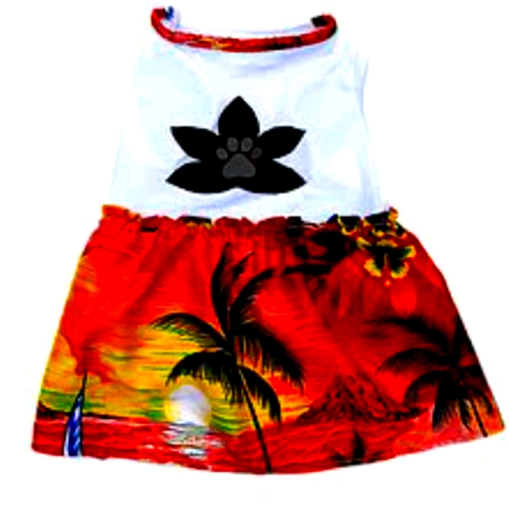 NWOT DOGGY Size Medium/Large Hawaiian Dress
